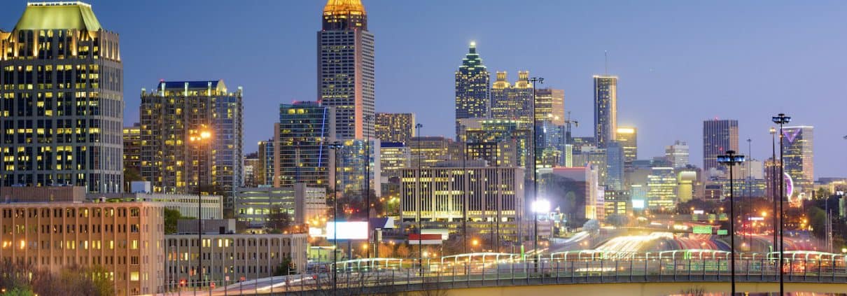 Relocating to Atlanta - Best Atlanta Properties - Atlanta Evening Skyline 1348 x 900